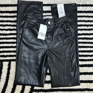 Leather Black Pants (Zara)